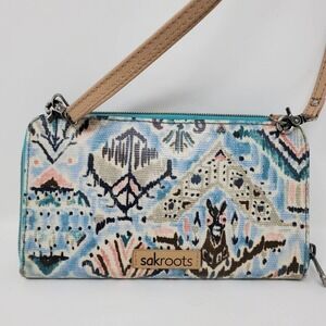Sakroots Convertible Crossbody Boho Zipper Closure Smartphone Pastel Bag